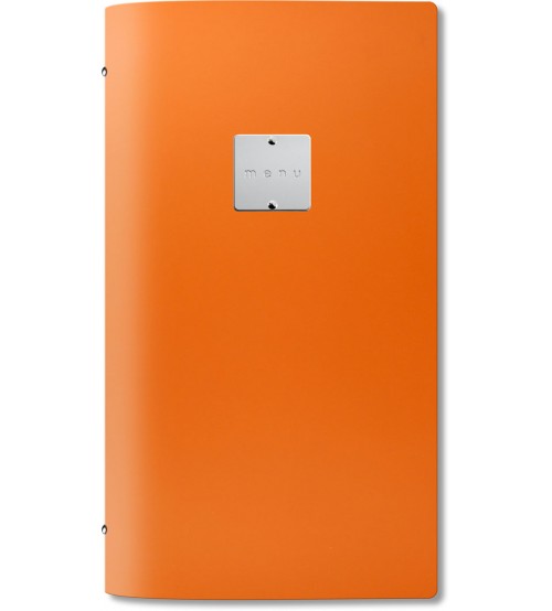 Menuholder FASHION orange | 4RE 6 env. | label 