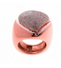 925 silver rose ring with glitter enamel over
