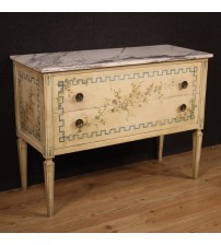 Italian Louis XVI style dresser in lacquered and painted wood