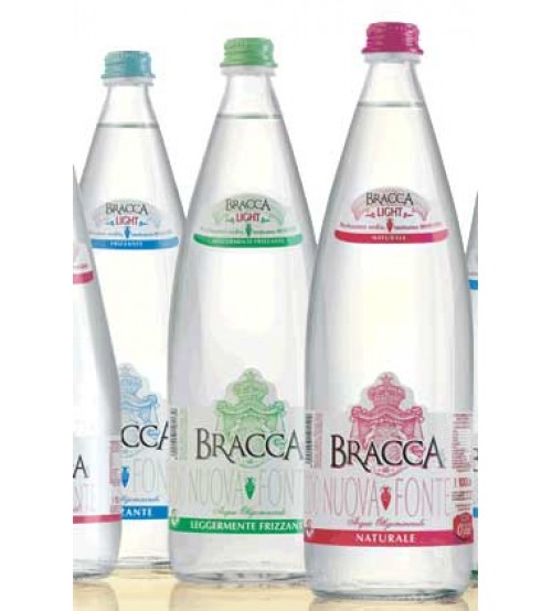 Bracca Nuova Fonte 玻璃瓶 带气泡矿泉水 1L