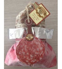 Sopressa Valligiana Family with Garlic 1,0 Kg. vacuum packed in a red-gray bag