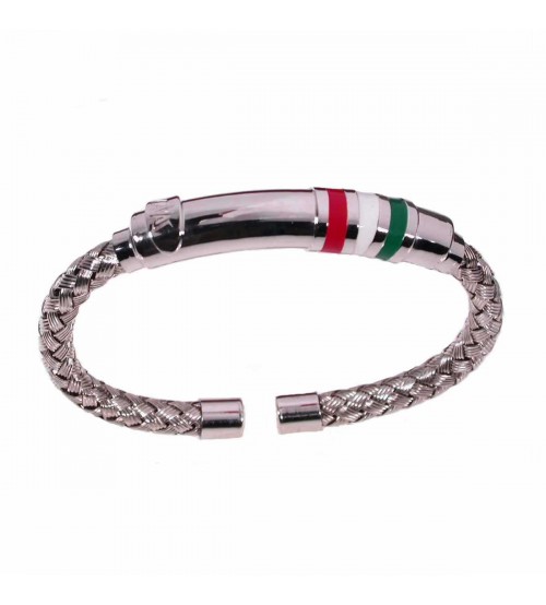 Man bracelet with italian flag colors 