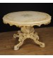 Round Venetian table in lacquered and painted wood