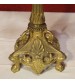 Pair of Italian candlesticks in gilt brass