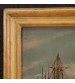 Antique Italian seascape painting from 19th century