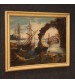 Antique Italian seascape painting from 19th century